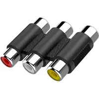Hama Video-Adapter, 3 Cinch-Kupplungen - 3 Cinch-Kupplungen