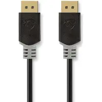 Nedis Displayport-Kabel - DisplayPort Stecker - DisplayPort Stecker - 8K@60Hz - Vergoldet - 2.00 m - Rund - PVC - Anthrazit - Box