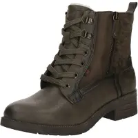 Mustang Damen Stiefelette warmer Schnürboot, Größe:40 EU, Farbe:Grün