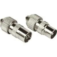 Hama Koax-Set, Metall, Stecker/Kupplung, schraubbar