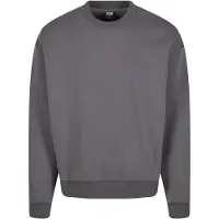 Urban Classics lässiges Herren Sweatshirt Rippbündchen 330 g/m² mit Baumwolle Grau