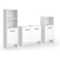 Vicco Badmöbel-Set Karli Weiß 3-teilig, Model 57969