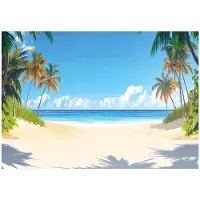 WALLARENA FOTOTAPETE 3D Effekt Strand Meer Natur Tapete Wohnzimmer 200x140