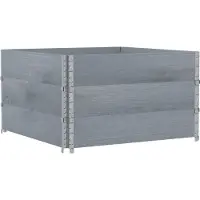 vidaXL Pflanzkasten Grau 100x100 cm Massivholz Kiefer