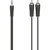 Hama 00205112, 3.5mm, Männlich, 2 x RCA, Männlich, 5 m, Schwarz