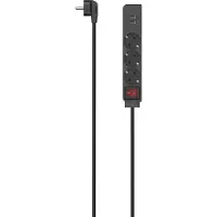 Hama 00223182, 1,4 m, Drinnen, Abgewinkelt, Schwarz, 3 AC-Ausgänge, 17 W