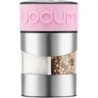 Bodum Salz- & Pfeffermühle Twin Rostfreier Edelstahl Silber / Rosa