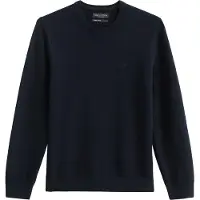 Marc O'Polo Rundhalspullover , Herren, Gr. L, blau (marineblau), Strick, Obermaterial: 100% Baumwolle, Rundhals, Bündchen, Pullover Rundhalspullover, in Piqué-Struktur