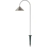 Frandsen LED-Erdspießlampe Grasp, edelstahl, 82 cm, IP44 dimmbar, alu / grau / zink, Edelstahl, Design