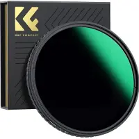 K&F Concept 77MM Variable ND8ND128,HD,Waterproof, Anti Scratch, 28 Layers Green Coated, without Black Cross