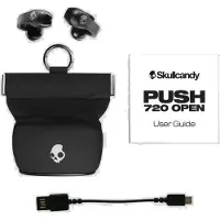 Skullcandy Push 720 Open, Kabellos, Musik, 20 - 20000 Hz, 89,6 g, Kopfhörer, Schwarz, Silber
