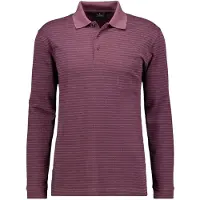 Ragman Softknit-Polo Jacquard, Langarm