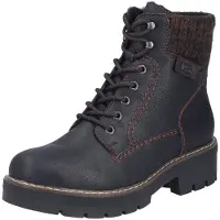 Rieker Schnürstiefel - Schwarz Kunstleder : 41 : Normal Größe: 41 Weite: Normal
