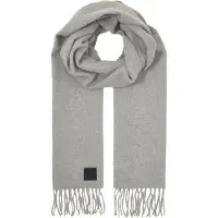 Tom Tailor Herren Schal mit Fransen, grau, Meliert, Gr. ONESIZE