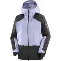 Salomon - Wasserdichte Skijacke - Absolute 3L Jkt M Blue Granite/Deep Black für Herren - Größe XL - Violett