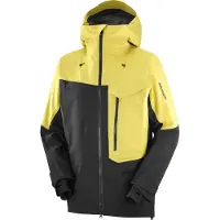 Salomon - Skijacke aus GORE-TEX ePE - Moon Patrol GTX Jkt M Cress Green/Deep Black für Herren - Größe XL - Gelb