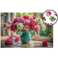 Alexander Holzpuzzle, 500 Teile, "Blühendes Fenster" -