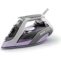Imetec Intellifast, Trocken- & Dampfbügeleisen, Keramik-Bügelsohle, 1,9 m, 200 g/min, Grau, Violett, 0,3 l