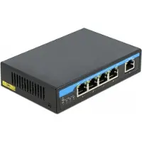 DeLOCK Gigabit Ethernet Switch 4 Port PoE + 1 RJ45, Gigabit Ethernet (10/100/1000), Power over Ethernet (PoE)