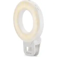Hama LED-Ringleuchte "ToGo", Clip-On-Ringlicht für Handy, aufladbar, 3 Modi (00004674) Ringlicht