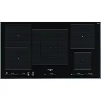 Whirlpool WT 1090 BA, Schwarz, Integriert, 90 cm, Zonen-Induktionskochfeld, Glaskeramik, 5 Zone(n)
