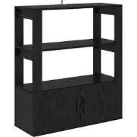 vidaXL Sideboard Schwarz Eichen-Optik 30 x 80 x 90 cm Holzwerkstoff