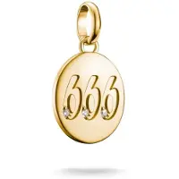 Thomas Sabo Charm-Anhänger Engelzahl 666 mit Steinen Connect vergoldet