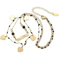 NAEMI Women Necklace in Gold Black | Gr.: onesize