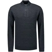 No-excess Pullover Half Zip Jacquard Plated Night Größe: XL | Pullover Outlet | Herren | Schwarz
