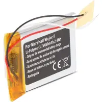 AccuCell Akku passend für Marshall Major II, Li-Polymer, 3,7V, 650mAh, 2,4Wh, built-in, ohne Werkzeug