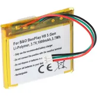 AccuCell Akku passend für Bang & Olufsen BeoPlay H9 3. Gen, Li-Polymer, 3,7V, 1000mAh, 3,7Wh