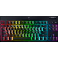 Razer BlackWidow V4 Low-Profile Tenkeyless HyperSpeed, Verkabelt & Kabellos, USB + RF Wireless + Bluetooth, Mechanischer Switch, QWERTY, RGB-LED, Schwarz