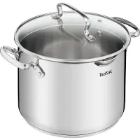 Tefal DUETTO+ G7197955, 6 l, Rund, Edelstahl, Edelstahl, Edelstahl, Keramik, Gas, Halogen, Induktion, Versiegelte Platte