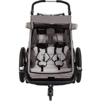Xlc Textilsitz mit Sicherheitsgurten für Kinderanhänger Duo S Bs-x125 20 Duos grau/beige/anthrazit 3092070012