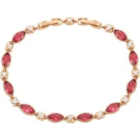 Faina Women Crystal-Studded Bracelet in Rose Gold Pink | Gr.: onesize