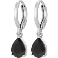 NAEMI Women Earrings in Silver Black | Gr.: onesize