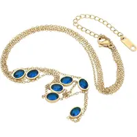 NAEMI Women Necklace in Gold Royal Blue | Gr.: onesize