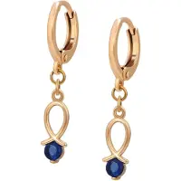 NAEMI Women Earrings in Rose Gold Navy | Gr.: onesize
