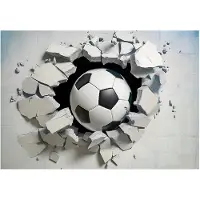 WALLARENA TAPETE Kinderzimmer Junge Fußball Vlies Fototapete 150x105