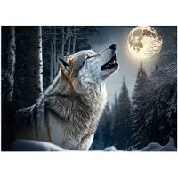 WALLARENA FOTOTAPETE Wolf Wald Tiere 400x280