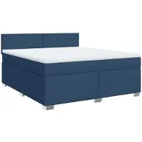 Syfax Boxspringbett mit Matratze Blau 180x200 cm Stoff