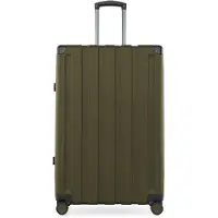 Hauptstadtkoffer - Q-Damm - Großer Koffer Trolley Hartschalenkoffer XXL Erweiterung, expandable Suitcase 77cm, 133 Liter,Avocado
