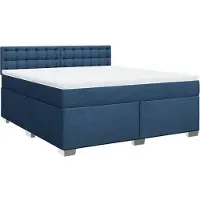 Syfax Boxspringbett mit Matratze Blau 180x200 cm Stoff