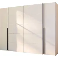 Die Möbelfundgrube Kleiderschrank beige - 270 cm - Schwebetüren - NARAGO