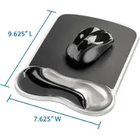 Kensington Mauspad mit Gelkissen Duo, Belüftungskanäle, Memoryfunktion, B 182 x T 240 x H 25 mm, schw.-grau