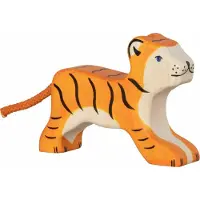 Holztiger Tiger, klein, laufend