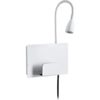 Paulmann Halina LED Wandleuchte USB C Matt Weiß - , Halina USB, Weiß, für Schlafzimmer, Metall, Modern