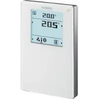Siemens QMX3.P34 Raumbediengerät mit KNX, Fühler für Temperatur, segmentiertem Display mit Hintergrundbeleuchtung, Touchkeys, weiss S55624H105 QMX3P34