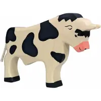 Holztiger Stier, schwarz