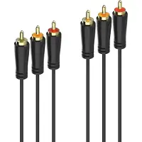 Hama Audio-/Video-Kabel, 3 Cinch-Stecker - 3 Cinch-Stecker, vergoldet, 1,5 m